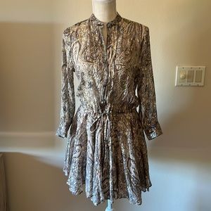 Zarif & Voltaire Tamil Lurex Peacock dress